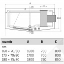 Iris 160 ľavá - bezbariérová vaňa