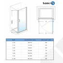 Sanovo T1 80 - jednokrídlové sprchové dvere 76-80cm
