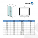  Sanovo T2 90 - dvojkrídlové sprchové dvere 86-90cm